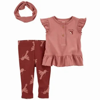 Carter´s - Conjunto de 3 piezas de pajarito para niña | +nb