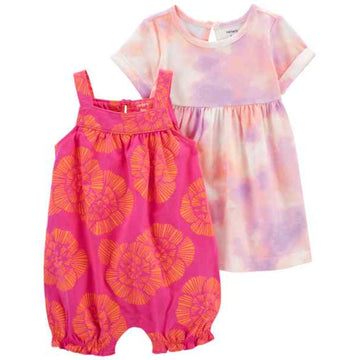 Carter's - Conjunto de 2/Vestido y Mono | +6M