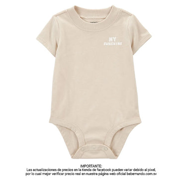 Carter´s - Body Manga Corta Beige +18M