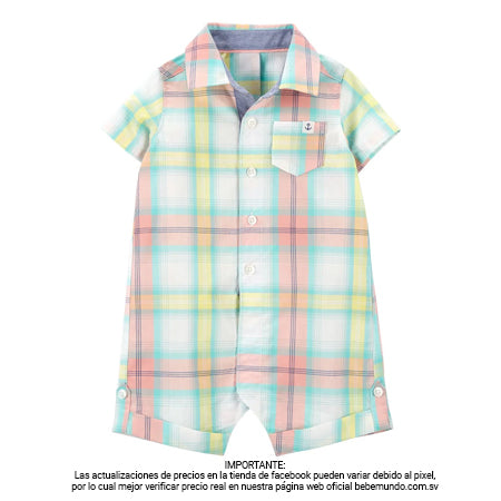 Carter´s - Romper a cuadros para bebé +9M