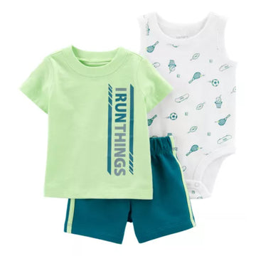Carter's - Set de 3 Piezas Atlético Verde | +6M