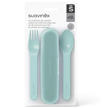Suavinex - Cubiertos + Estuche Verde