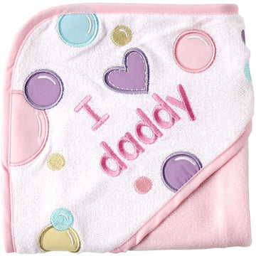 Baby Visión -  Toalla con Capucha Rosa/Daddy