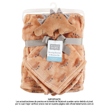 Hudson Baby - Frazada de seguridad para bebé, Cara de dino