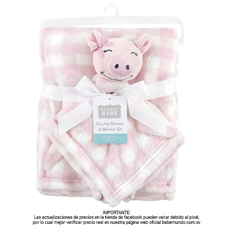 Hudson Baby - Frazada de seguridad para bebé, cara de cerdito