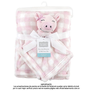 Hudson Baby - Frazada de seguridad para bebé, cara de cerdito