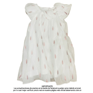 Vestido Blanco sin mangas con tull +9M