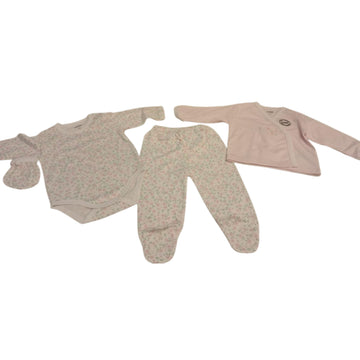 Peke - Set de 3 piezas niña mameluco con pantalón | 3-6m