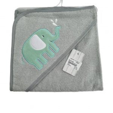Toalla con Capucha de Elefante/Gris
