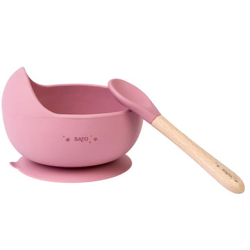 Saro - plato con ventosa | rosa