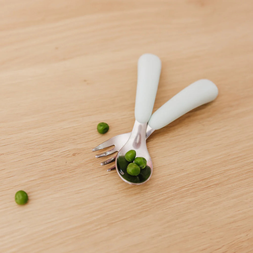 Oxo - Juego de tenedor y cuchara | Verde menta