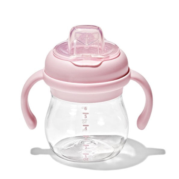 Oxo - Vaso para beber con boquilla suave y asas extraíbles, 6 oz | Rosa