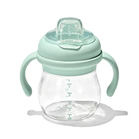 Oxo - Vaso para beber con boquilla suave y asas extraíbles, 6 oz | Verde menta