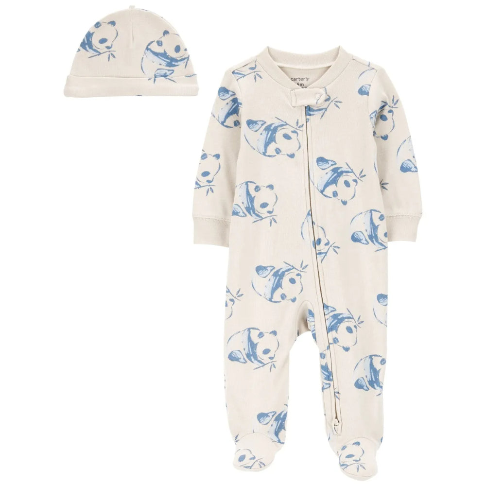 Carter´s- pijama con gorro diseño de panda |+6M