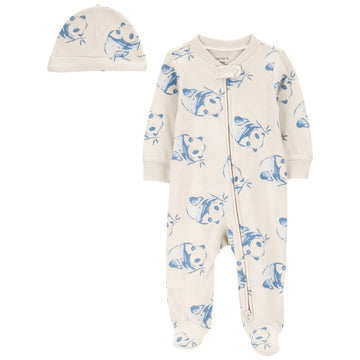 Carter´s- pijama con gorro diseño de panda |+6M