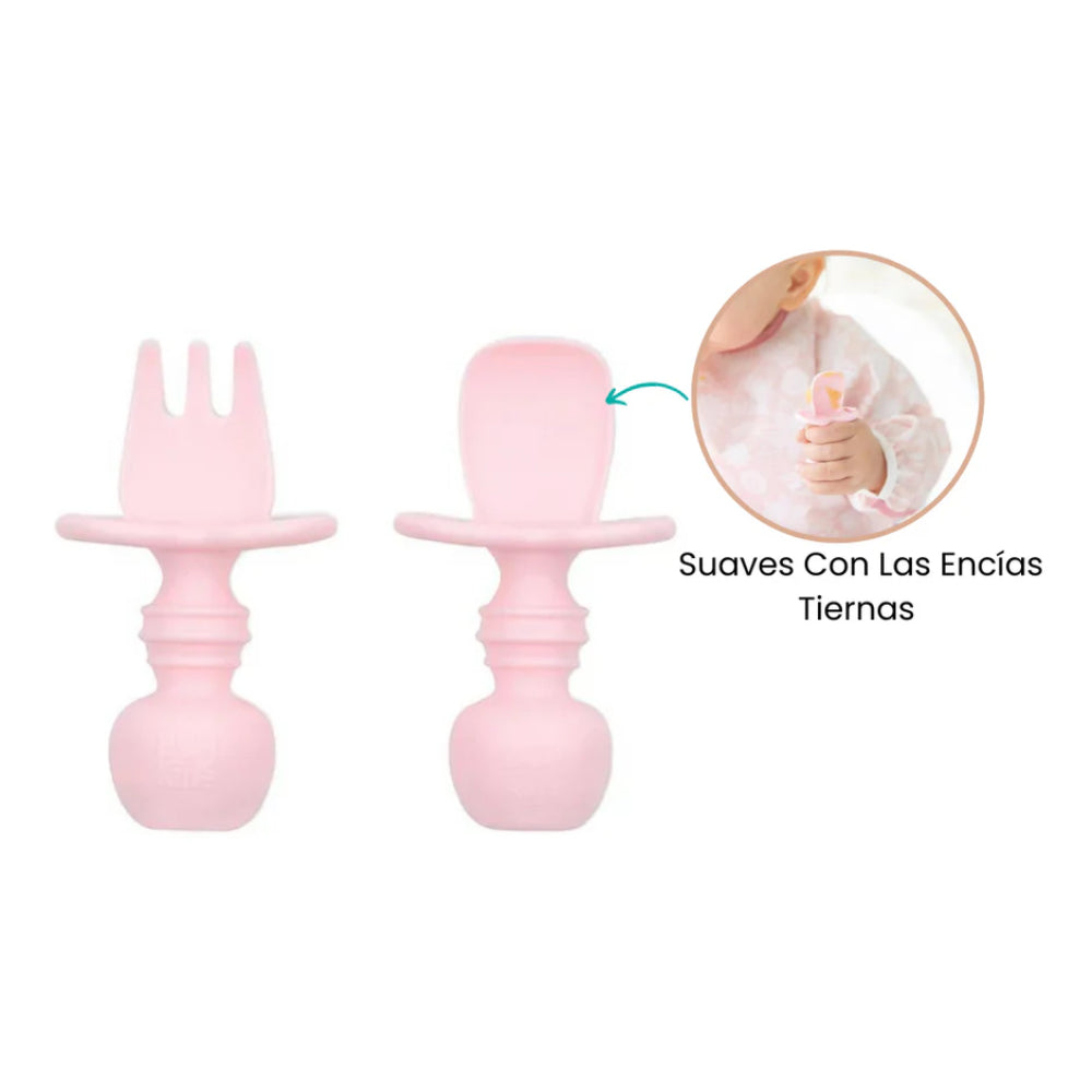 Set de cubiertos rosa