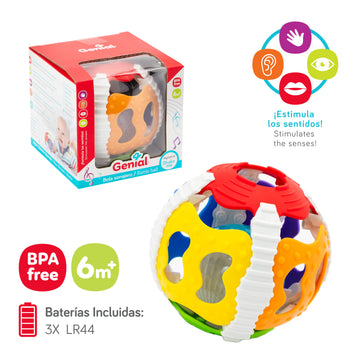Genial - Bola sonajero con luces y sonido