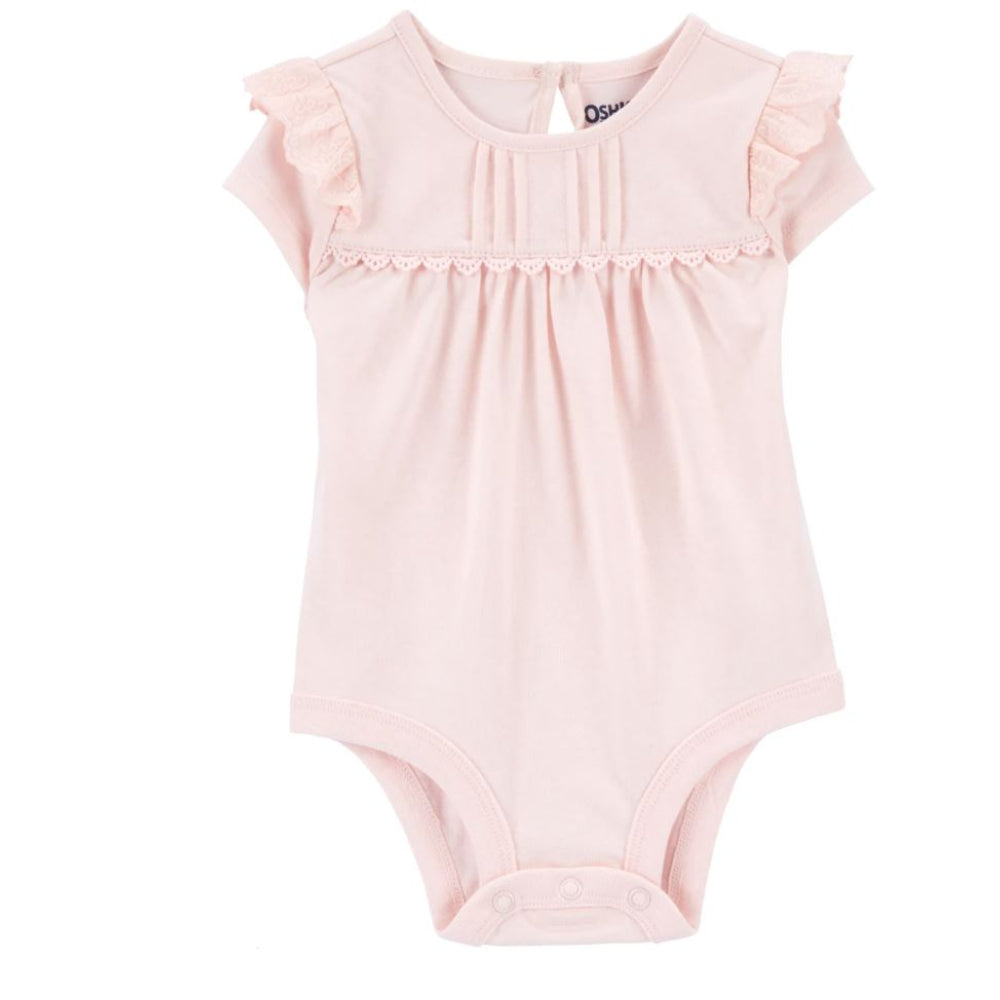 Oshkosh - Body de Algodón Manga corta y Encaje | +18m