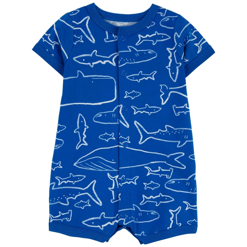 Carter´s - Enterito Algodón Estampado Tiburones  |+3M