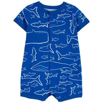 Carter´s - Enterito Algodón Estampado Tiburones  |+3M