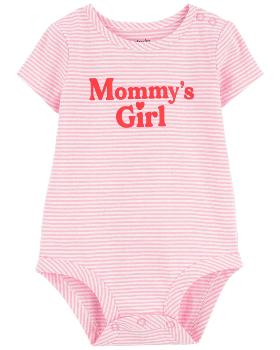 Carter's - Body de Algodón Manga Corta Estampa Mommy's Girl