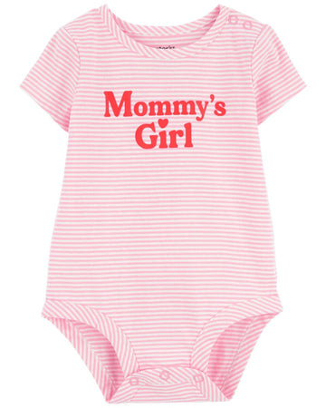 Carter's - Body de Algodón Manga Corta Estampa Mommy's Girl