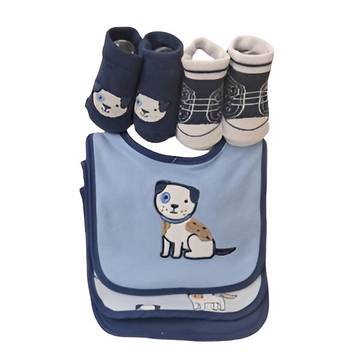 Set 3 Baberos 2 Medias/Perro Chiquito