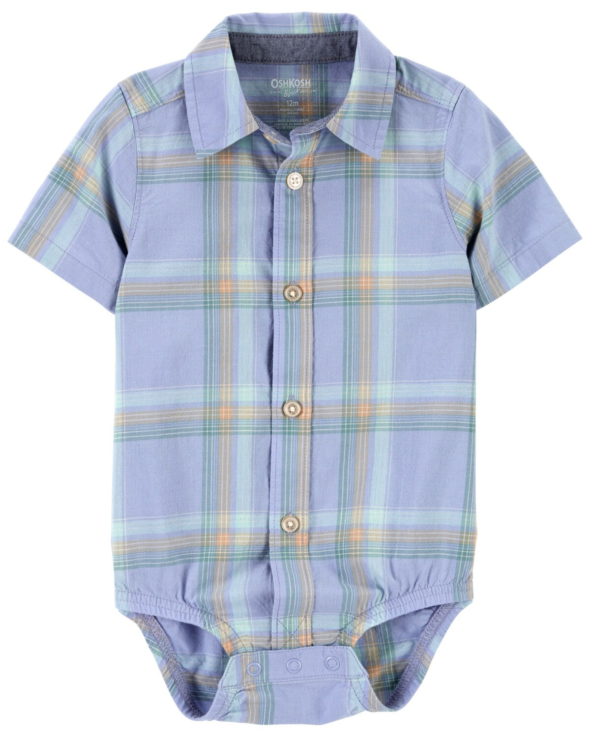 OshKosh - Enterizo polo de vestir a cuadros | +6M