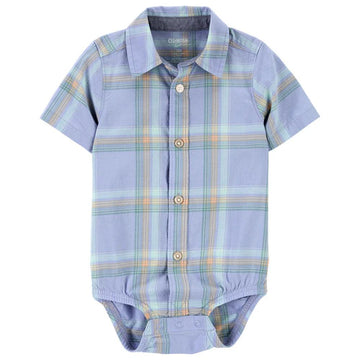 Oshkosh - Enterizo sp24 ib ss blue plaid wbo | +24M