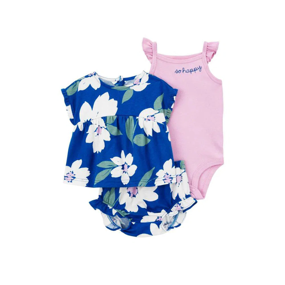 Carter´s - Conjunto de Ropa Floral Azul | +24M