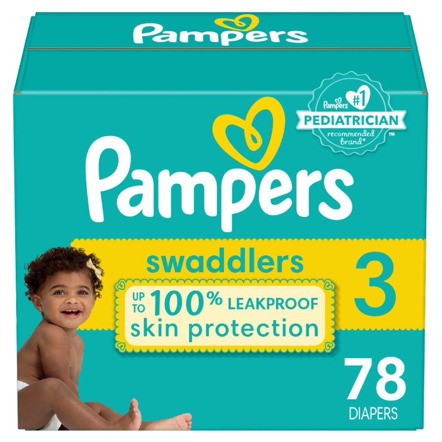 Pampers - Swaddlers s3 super | Pack 78 pañales.
