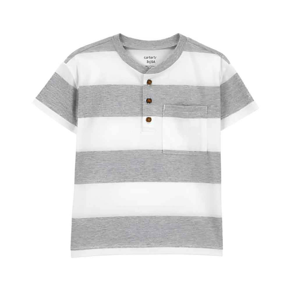 Carter´s - Camisa Henley de Rayas/Gris | +24m