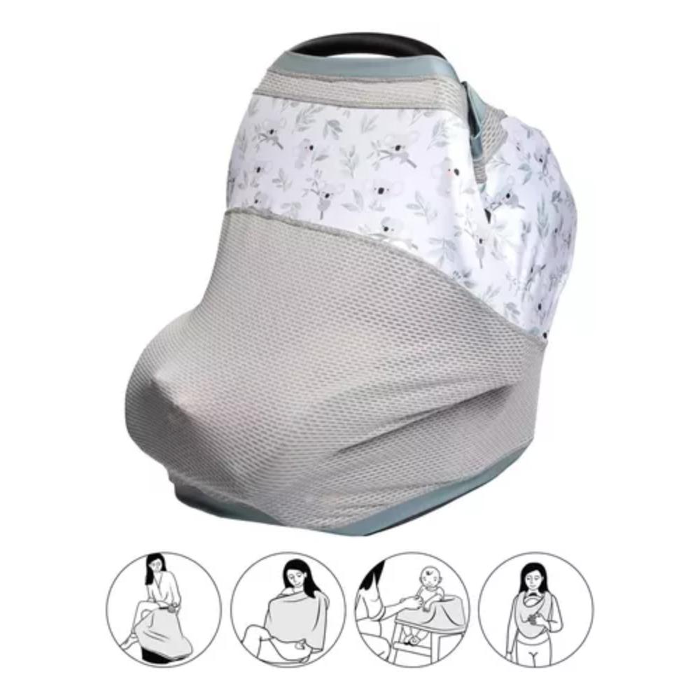 Boppy - 4 en 1 chal de lactancia, protector, cobertor y bufanda koala