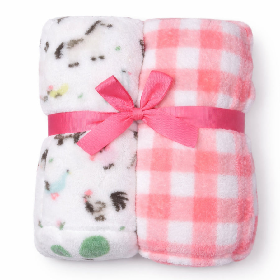 Hudson Baby - Cobija | rosa con cuadros