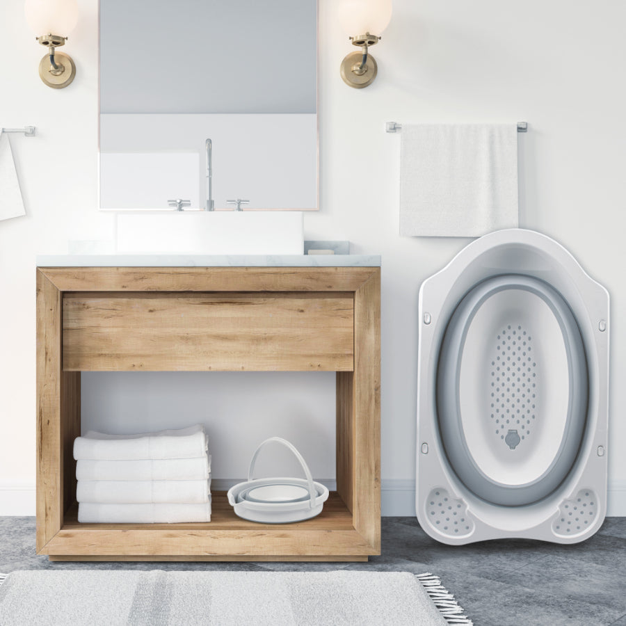 Sevi Bebe - Bañera plegable con tapón | 5 piezas