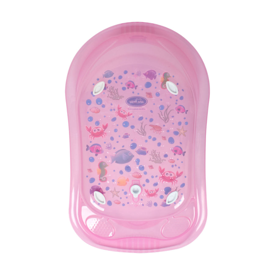 Sevi bebe - Bañera transparente con desagüe | Rosa
