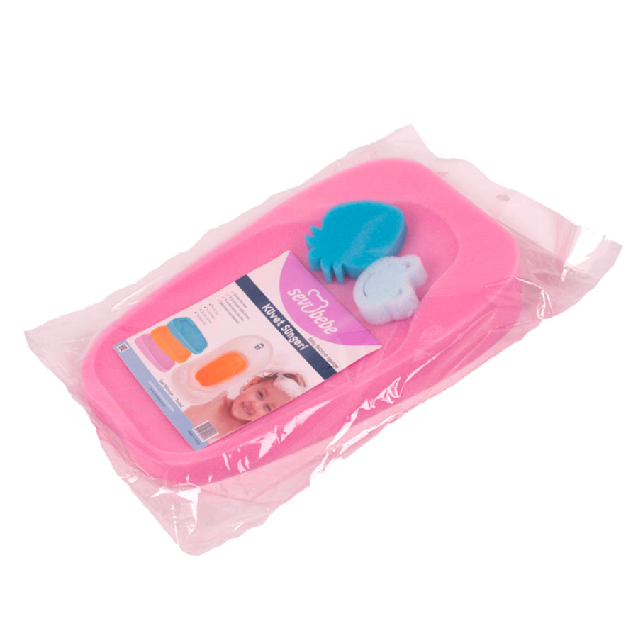 Sevi bebe - Esponja para bañera de bebé | rosa