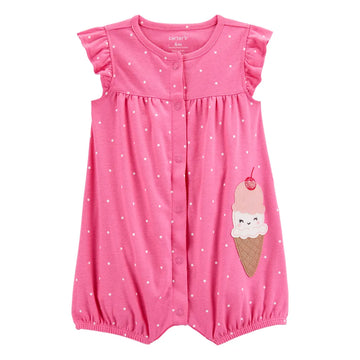 Carter´s - Mameluco bordado sorbete - rosa