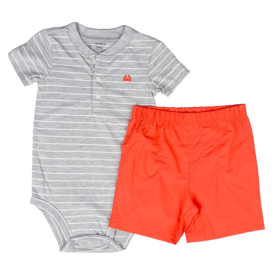 Carter´s - Enterizo a rayas para niño | naranja