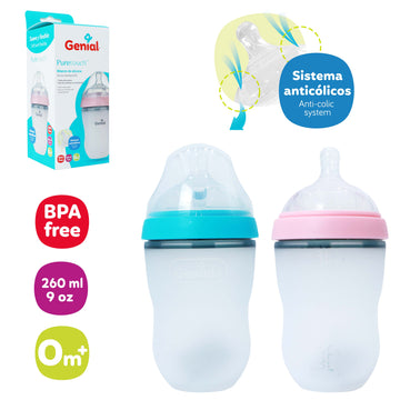 Genial - Biberón de silicon grande