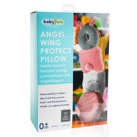 BabyJem - Almohada protectora con alas | Verde menta