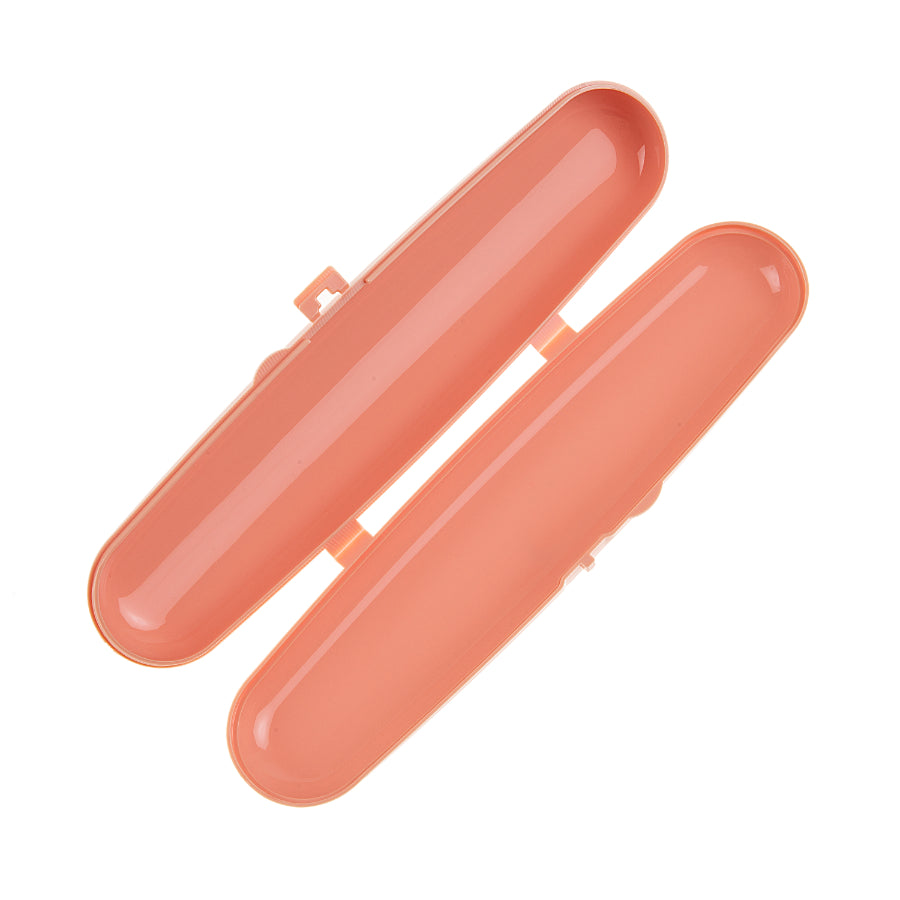 BabyJem - Estuche de viaje de plástico para tenedor y cuchara | Naranja