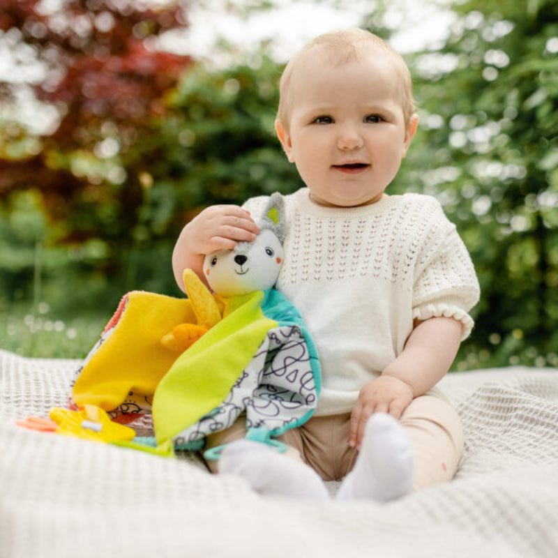 Baby Fehn - Manta de peluche de actividad de zorro