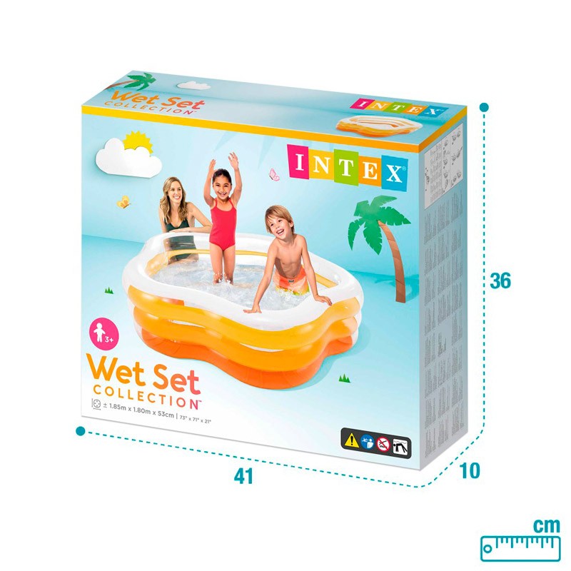 Intex - Piscina summer color naranja