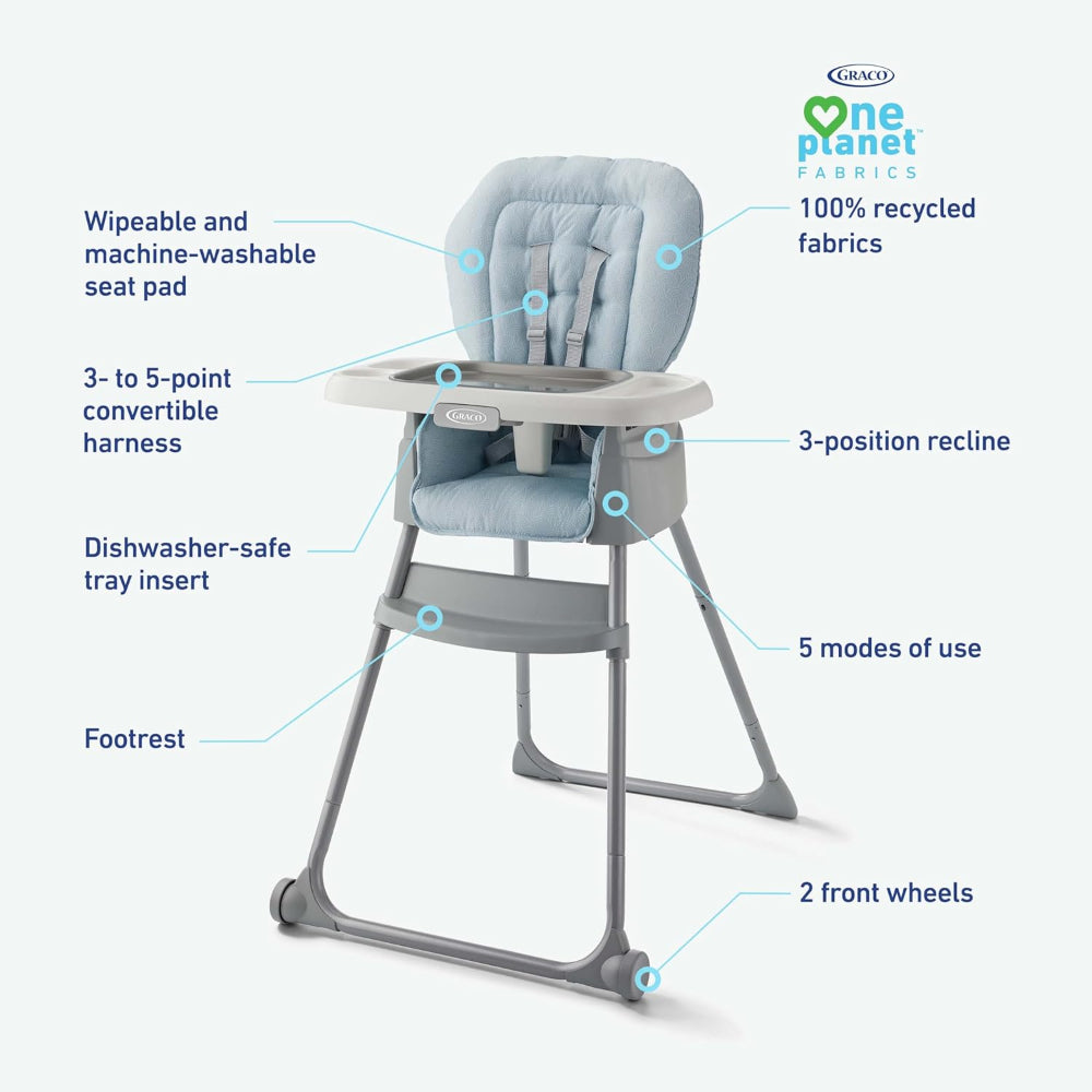 Graco - Silla de Comer Slim Snacker Whish