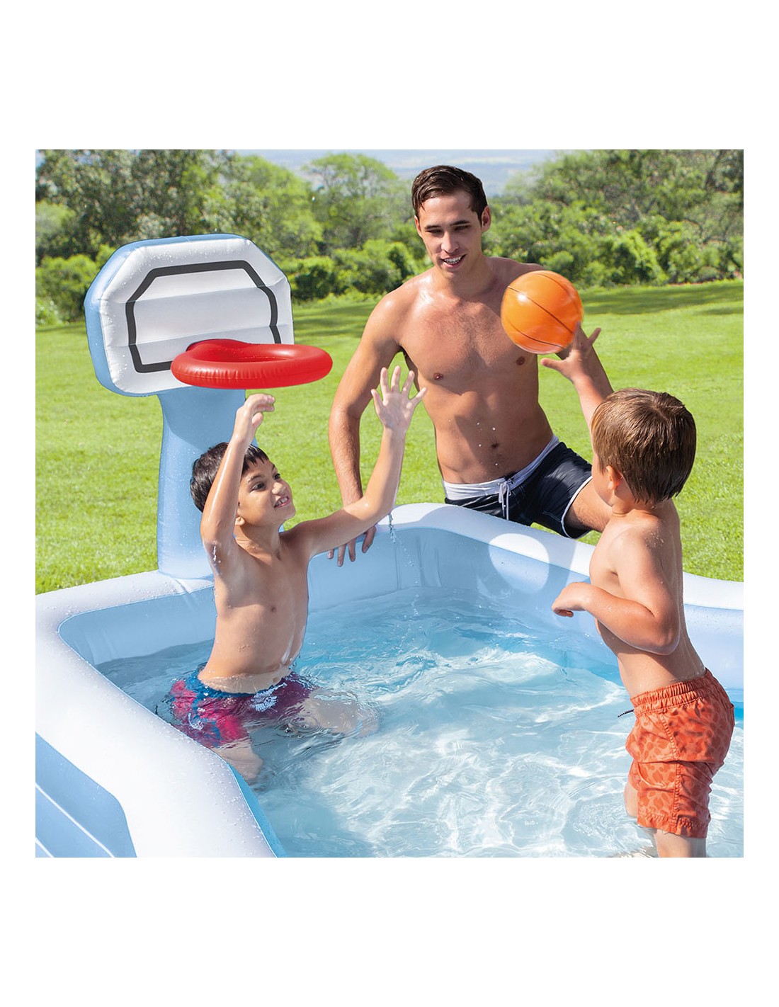 Intex - Piscina con aro de baloncesto