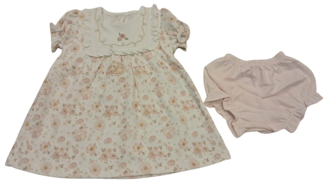 B4baby- Set de vestido y calzón de algodón | 6-9m