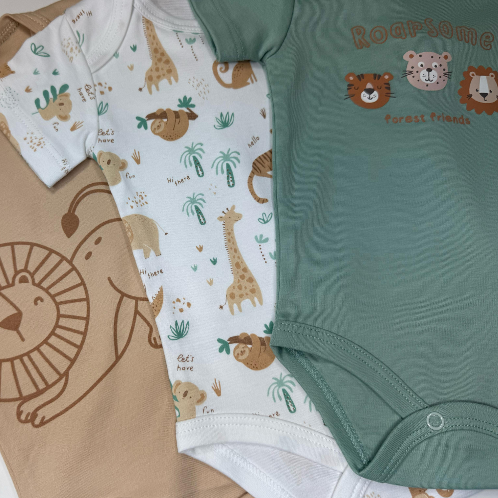 B4baby - set de 3 mamelucos safari | +0-3M