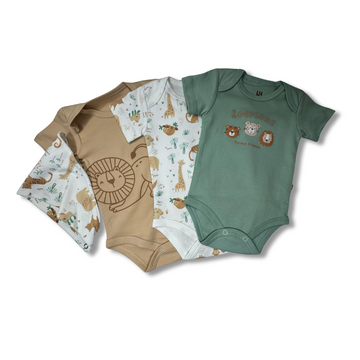 B4baby - set de 3 mamelucos safari | +0-3M