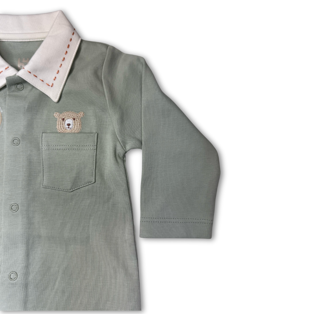 B4baby - Mameluco verde | +3-6M